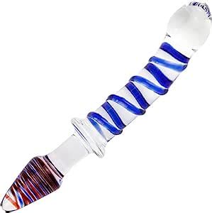 Roluck Glas Dildo Doppeldildos Anal Dildo Sex Spielzeug für Männer Kristall Buttplug