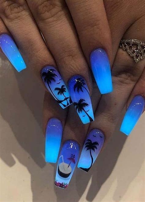 30 Lovely Ombre Nail Art Designs You Must Try In Summer Blue Ombre