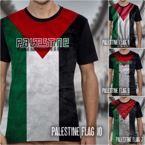 Jual Kaos Bendera PALESTINA Distro Palestine Flag Tshirt Dewasa Dan