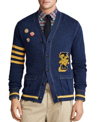 Polo Ralph Lauren Letterman Cardigan Sweater Bloomingdale S