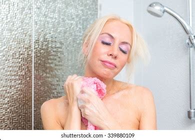 Blonde Woman Bathroom Stock Photo 339880109 Shutterstock
