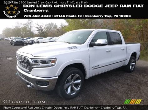 Ivory Tricoat 2019 Ram 1500 Limited Crew Cab 4x4 Black Interior