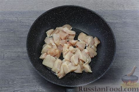 Рецепт: Гречка с курицей, грибами и сметаной (на сковороде) на ...