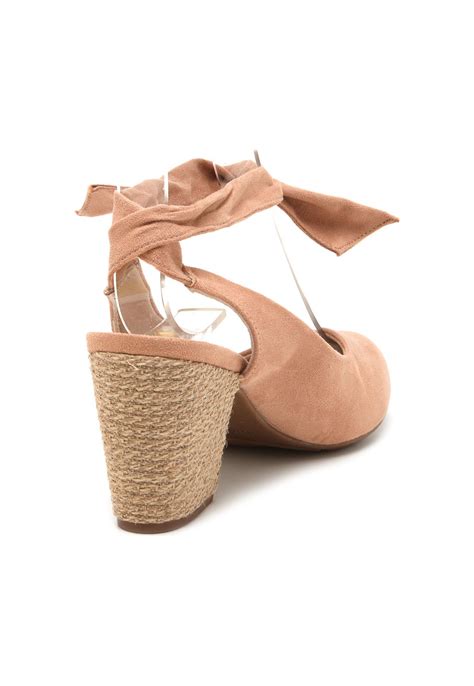Scarpin Moleca Amarração Nude Compre Agora Dafiti Brasil