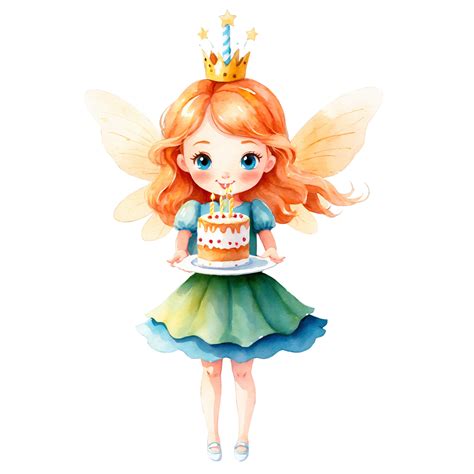 Watercolor Birthday Fairy Free Stock Photo Public Domain Pictures