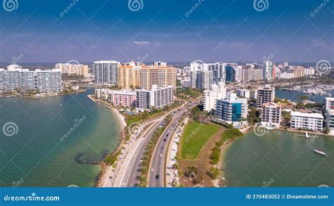 Panorama Of City Sarasota Fl Beautiful Beaches In Florida Editorial