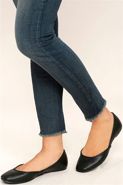 Cute Black Flats Vegan Leather Flats Ballet Flats 1600 Lulus