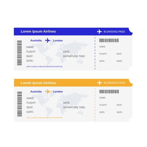 editable airline ticket template fanny printable
