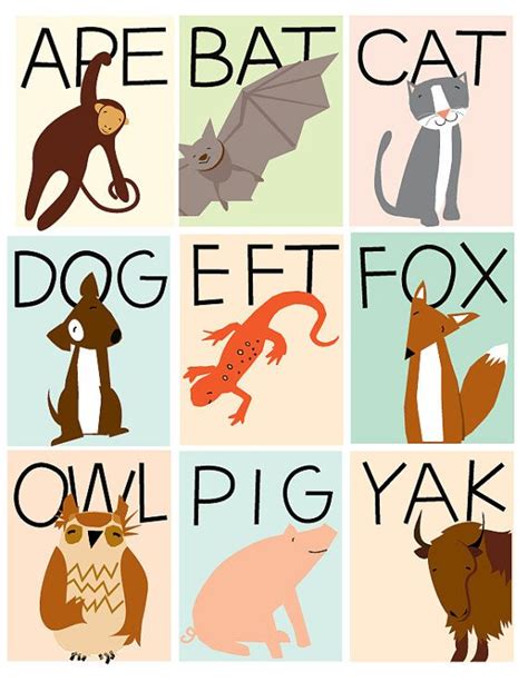 3 Lettered Animals