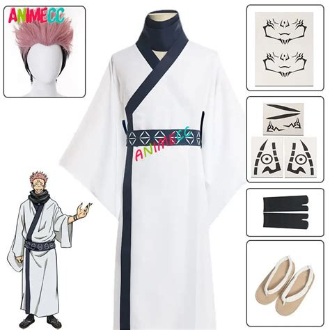 ANIMECC Costume Cosplay De Jujutsu Kaimmense Ryomen Sukuna Perruque