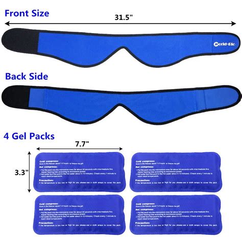 Face Ice Pack For Jaw Reusable Gel Ice Packs With Wrap Hot Therapy Cold Compress For Injuries