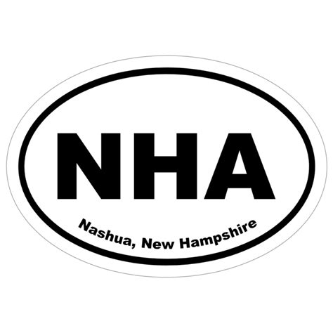 Nashua New Hampshire Oval Stickers