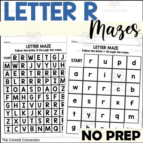 Letter R Mazes By Teach Simple