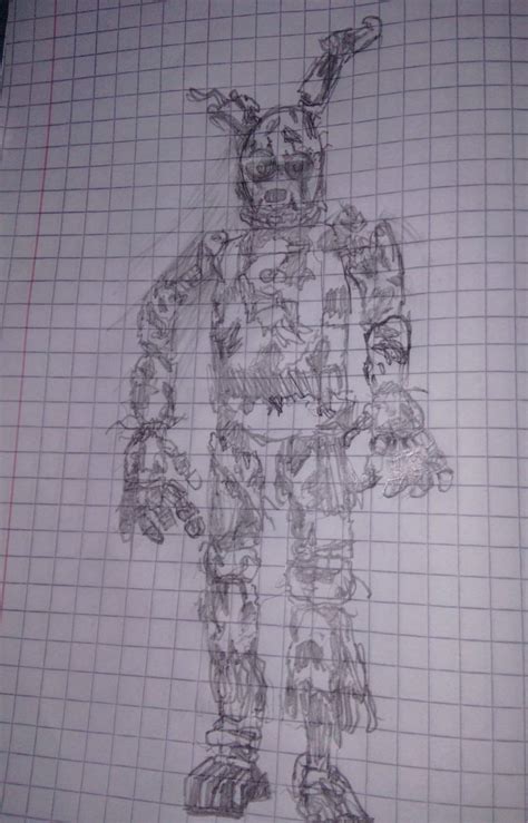 Dibujo de springtrap FNaF Amino Español Amino