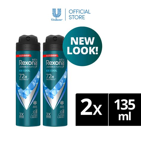 BUNDLE OF 2 Rexona Men Motionsense Deodorant Spray Ice Cool 135ml