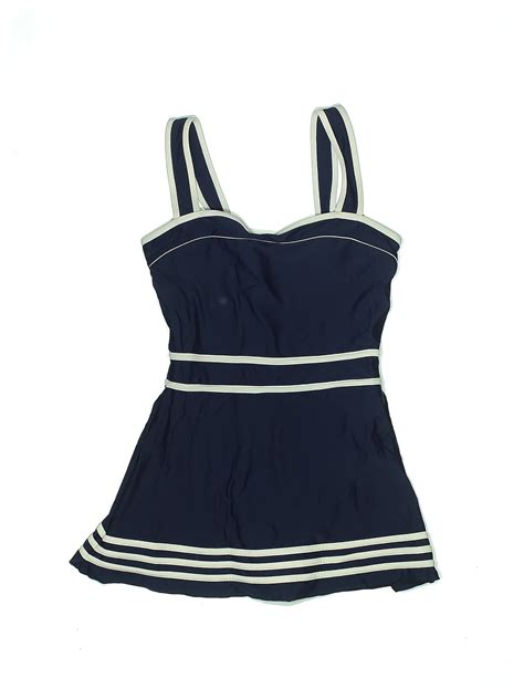 Shore Shapes Stripes Blue One Piece Swimsuit Size 10 - 18% off | ThredUp
