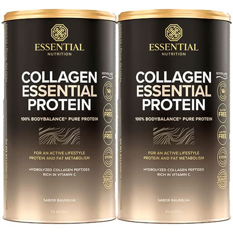 Kit 2x Collagen Essential Protein Baunilha 417 5g Cada Essential