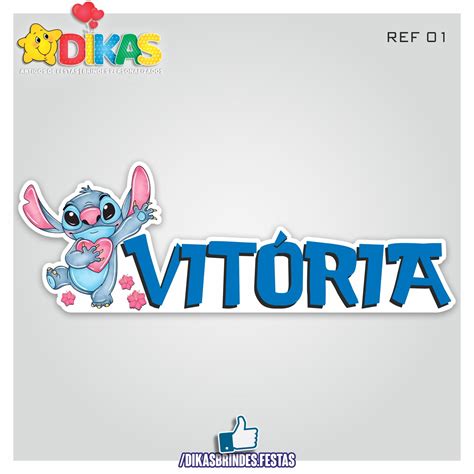 Foto Do Nome Do Stitch - NOME DECORATIVO - STITCH – dikasbrindes