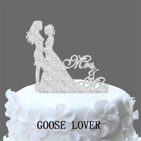 Mrs And Mrs Cake Topper Personalize Wedding Cake Topper Same Sex Cake