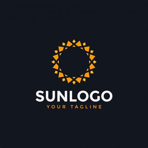 Premium Vector | Abstract sun logo design template