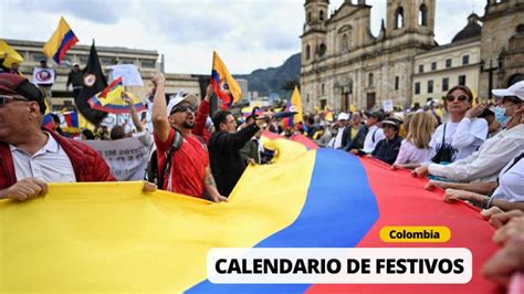 Calendario 2024 Con Festivos En Colombia ¿cuándo Es El Próximo Festivo