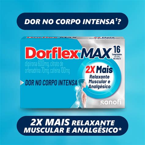 Melhor Relaxante Muscular E Antiinflamatório - Dorflex Max Analgésico e Relaxante Muscular 16 Comprimidos - Drogaria ...