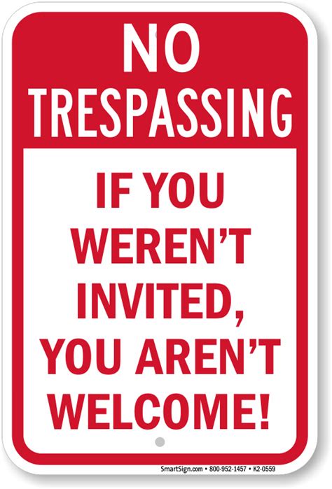 Funny No Trespassing Signs Edgy No Trespassing Signs