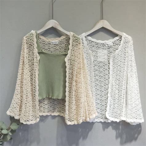 HÀNG CÓ SẴN Áo khoát len bikini đi biển tay suông Shopee Việt Nam