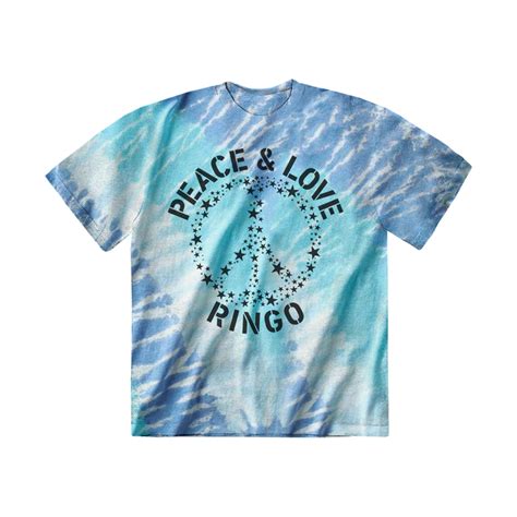 Peace And Love Blue Tie Dye T Shirt Ringo Starr Official Store