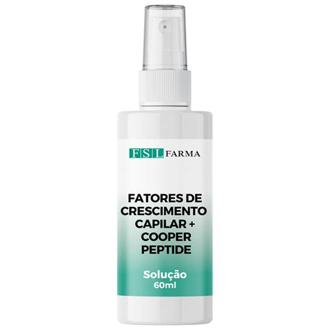 Fatores De Crescimento Capilar Cooper Peptídeo Solução 60ml Fsl Farma