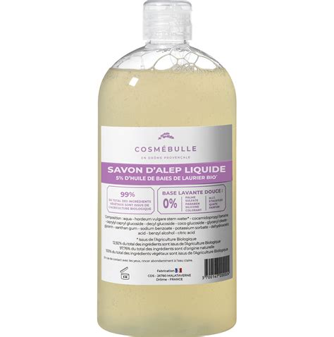 Savon liquide dAlep 5 certifié bio Cosmébulle