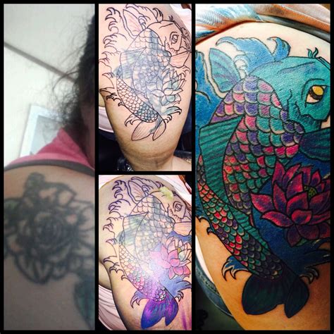 Koi Fish Cover Up Tätowierungen Koi