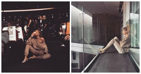 Gigi Hadid And Hailey Baldwin Wear Nude Sweatsuits Teen Vogue