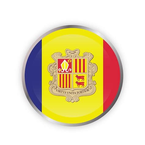 Premium Vector Andorra Flag In Round