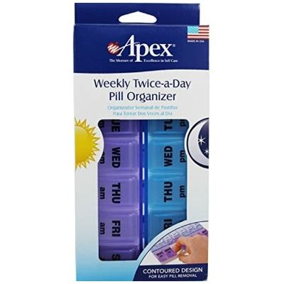 Apex Twice A Day Weekly Pill Organizer Wholesale Supplier Apex OTC