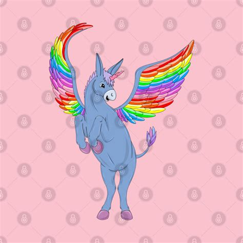 Unicorn Donkey With Wings Donkey Kids T Shirt Teepublic