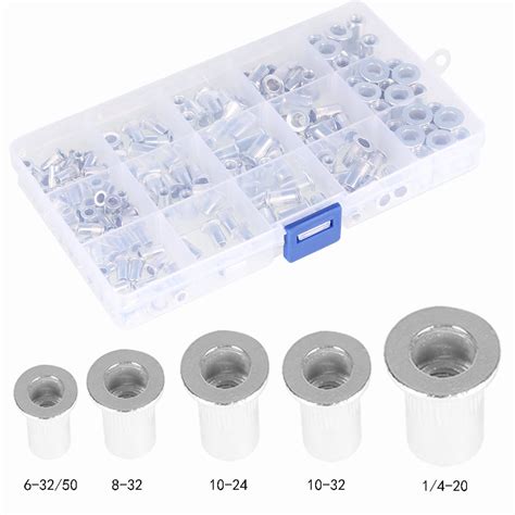 Findmall Pcs Aluminum Rivet Nut Kit Rivnut Nutsert Standard Inch