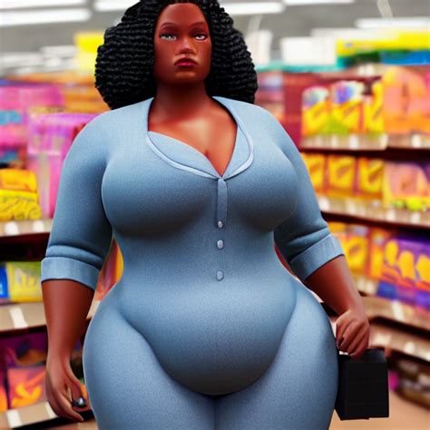 Prompthunt High Quality Still Of Black Bbw Woman In Wal Mart Follow