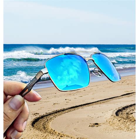 Oculos De Sol Espelhado Masculino - Oculos Azul Masculino de Sol Esportivo Espelhado Original Barcur Modelo ...