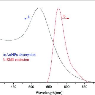 A Fluorescence Emission Spectra And B Absorption Spectra Of RhB In