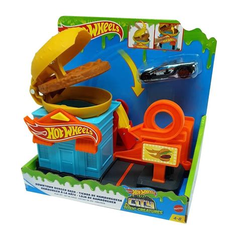 Pista Hot Wheels City Conj Downtown Loja De Hamb Rguer Fmy Star Brink Brinquedos