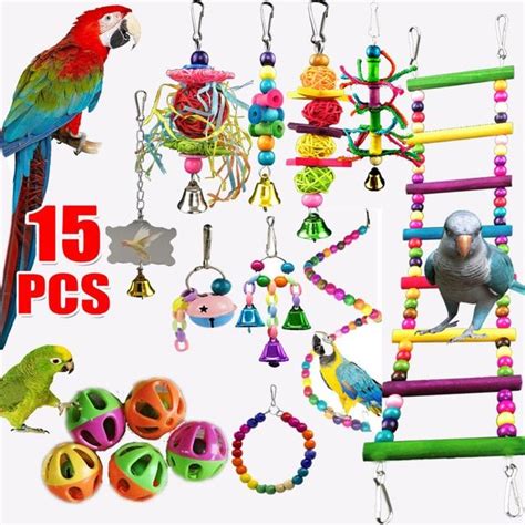 Combination Parrot Toys Swing Ball Bell Standing Vogel Als Haustier