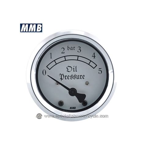 MMB RETRO MANOMETRO PRESSIONE OLIO 48mm 5 10 BAR