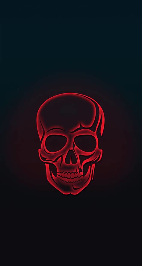 Skull Neon Red Skull HD Phone Wallpaper Pxfuel