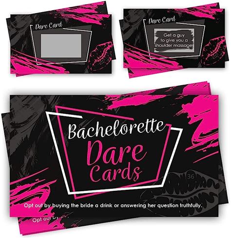 Bachelorette Party Scratch Off Dare Cards Games 52 Funny And Naughty Dares Cards As