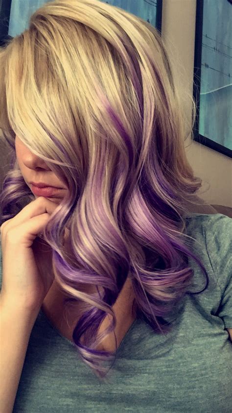 Purple And Blonde Hair Hair Color Purple Lilac Hair Color Blonde Hair Color