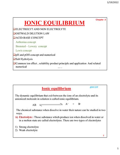 Solution Ionic Equilibrium Studypool