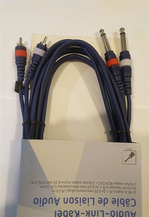 JACK/RCA kábel – 2jack 6,35mm left/right / 2cinch, left/right – HQ – 3m ...