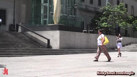 Slave Zenda Sexy Paraded With Dildo On A Stick In Public