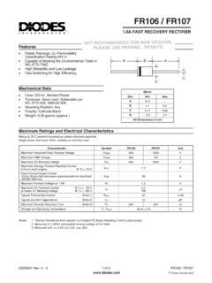 FR106 / FR107 - Diodes Incorporated / fr106-fr107-diodes-incorporated ...